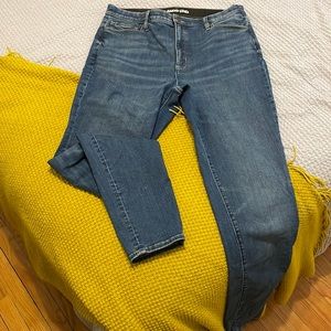 Size 14 Tall Lands’ End Slimming Compression High Rise Skinny Jeans